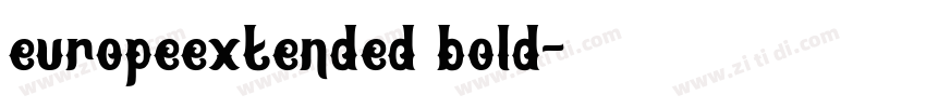europeextended bold字体转换